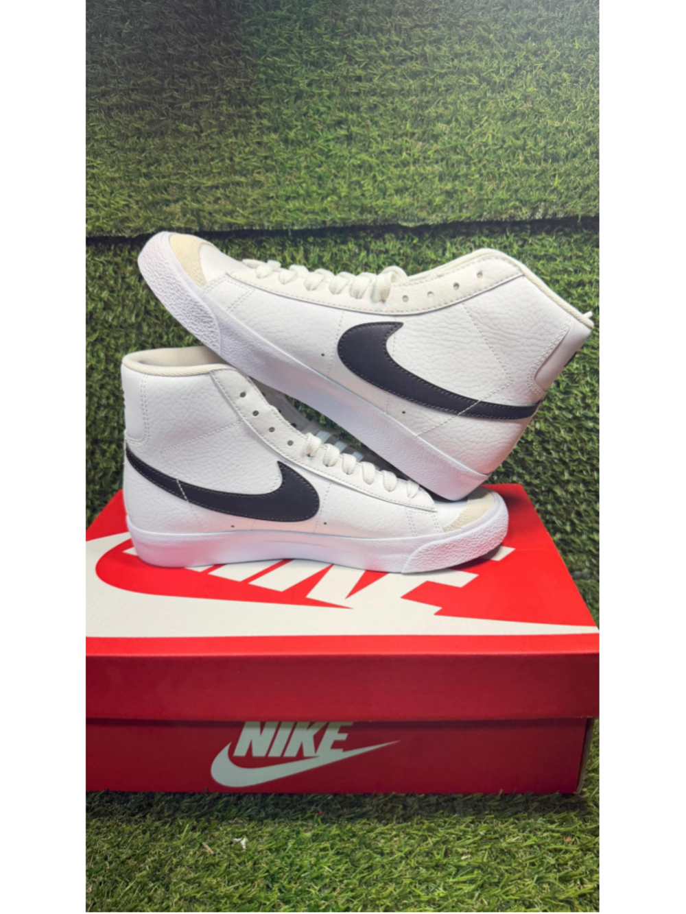 Nike Blazer Mid '77 GS White Black 5.5Y DA4086-100 w/ Box #Z06 x8